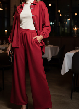 Conjunto Camisa y Pantalón rojo