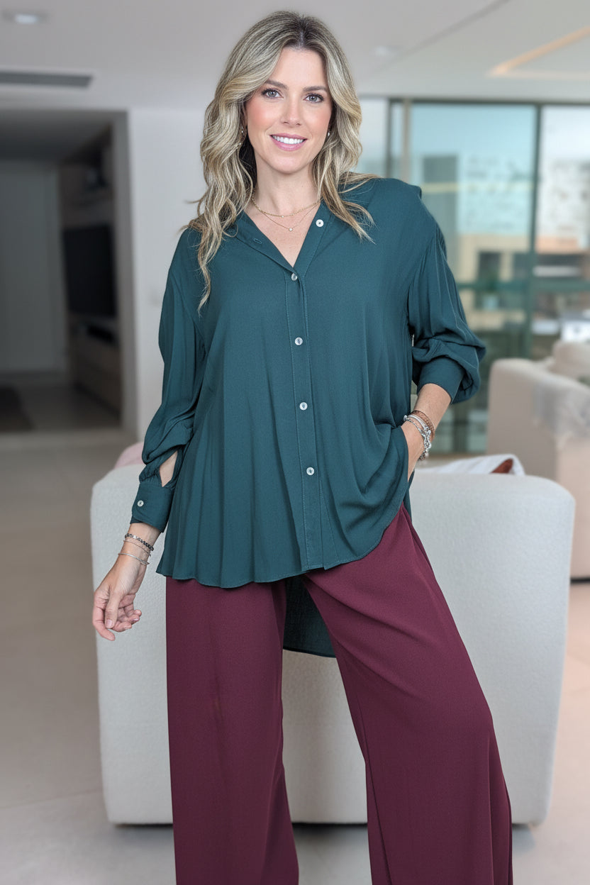 Camisa verde pino