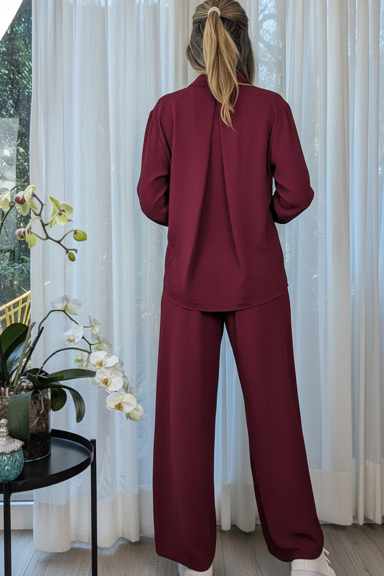 Conjunto color vino