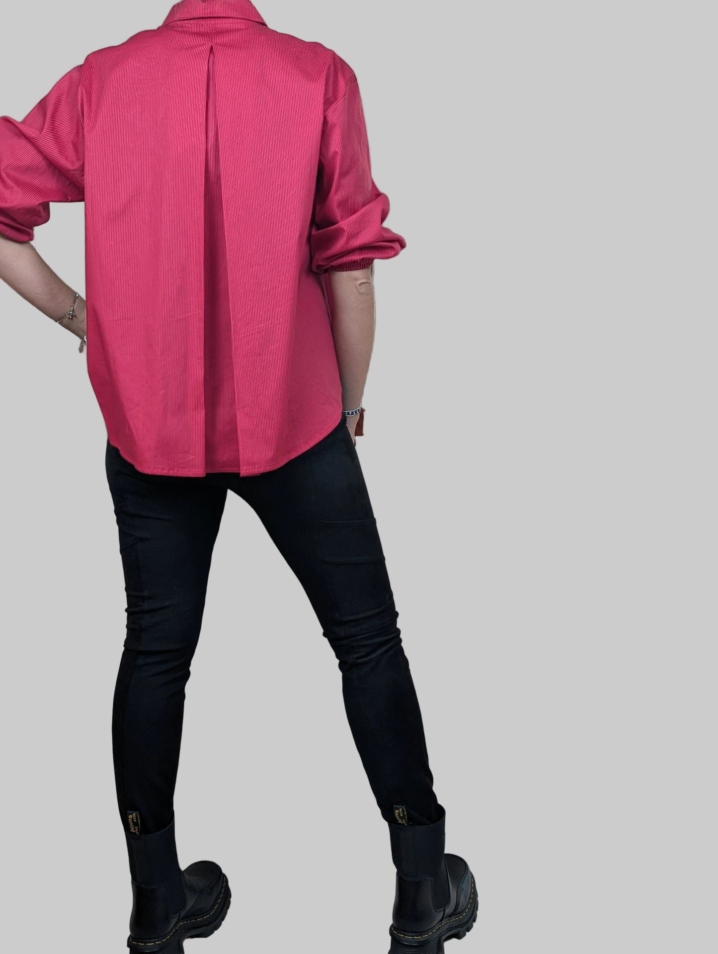 Camisa cherry a rayas